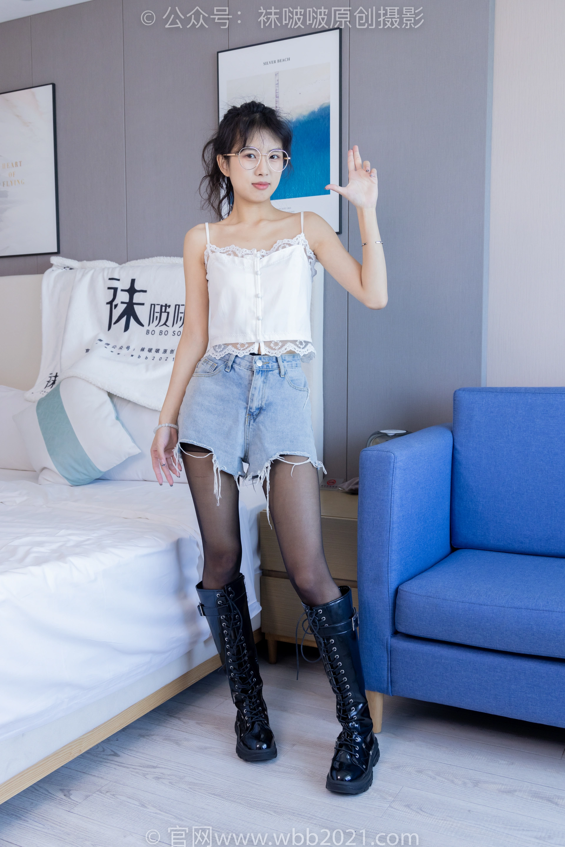 [BoBoSocks袜啵啵] NO.383 奶油-长靴、高跟长靴、黑丝（脚尖加固款）、网袜、裸足（花絮版） 1
